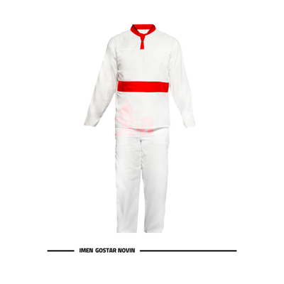 بلوز شلوار جلو بسته سفید